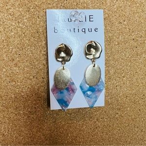 Multi colored and gold earrings